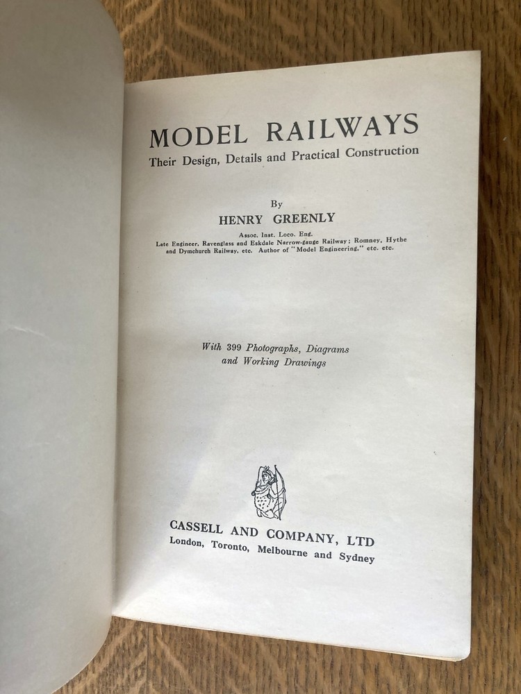 MODEL RAILWAYS Design, Details & Practical Construction by Henry Greenly 1935 HC