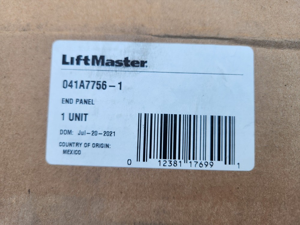 LiftMaster 041A7756-1 End Panel with Light Socket
