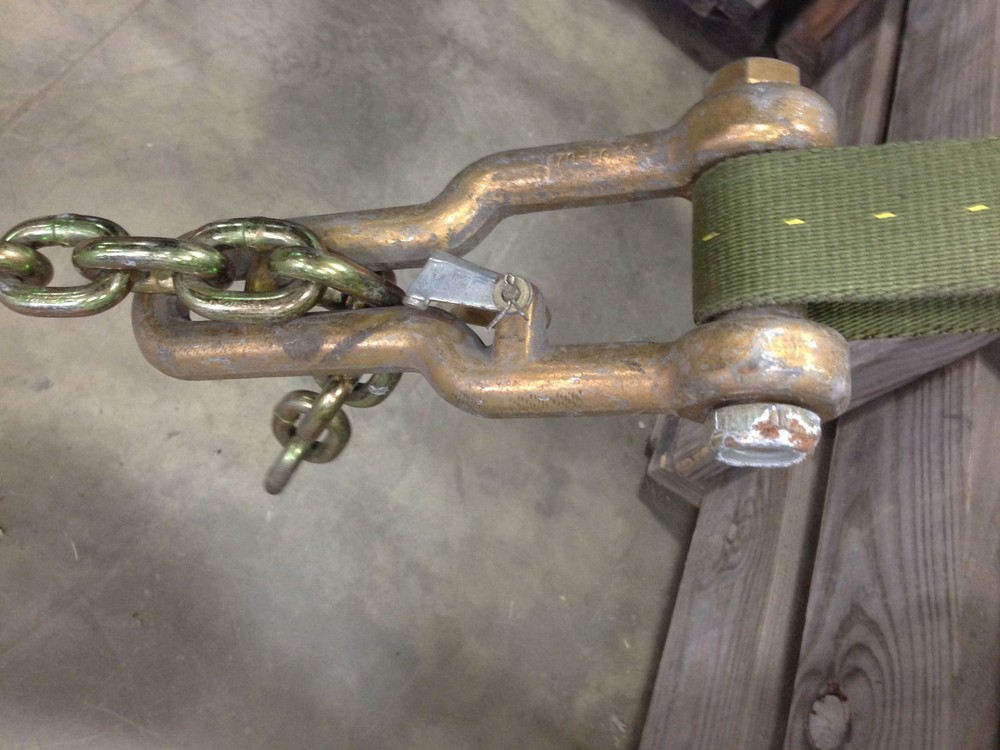 TWO Heavy Duty Tie Down Strap and Chain Connectors