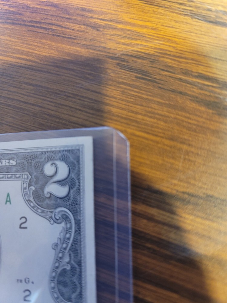 2009 Two Dollar Bill**SLIGHTLY OFF CENTER FRONT & Back - CRISP