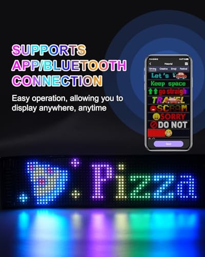 Programmable LED Scrolling Sign - Display Board with 23" x 5" Full Color