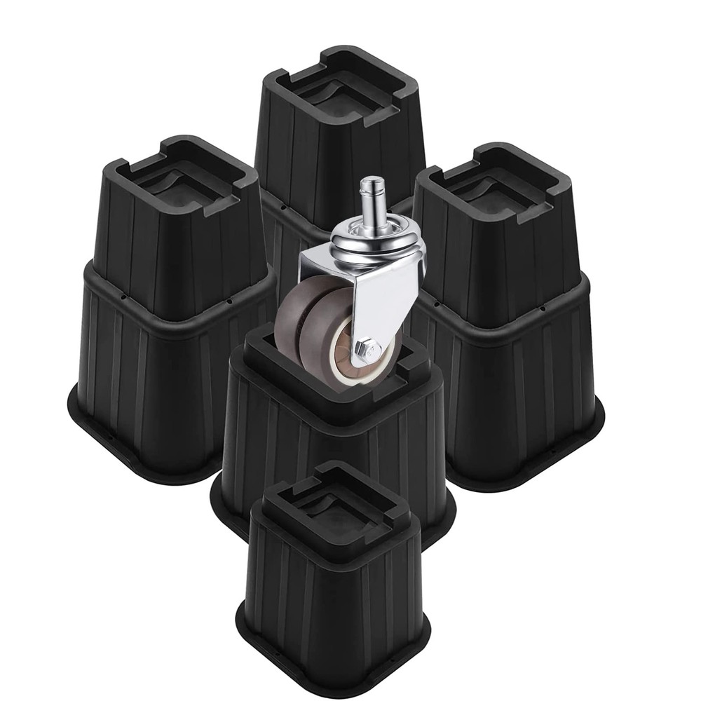 Bed Risers 8 Inch, Elevation in Height 3, 5, 8 inch, Stackable Bed Frame Rise...