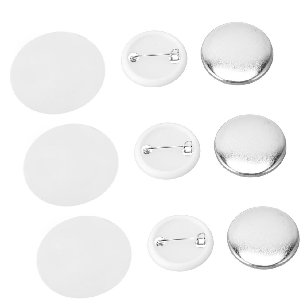 32mm 100 Sets Pin Back Button Parts Round Shape Metal Back Pin DIY Blank Button