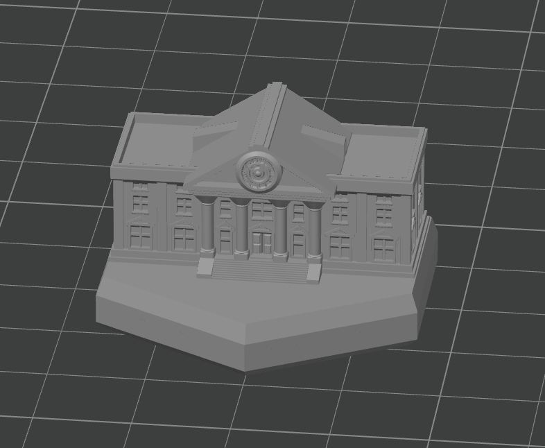 Mayor's Office Clock Tower (single hex)- Tabletop Wargame Terrain Battletech