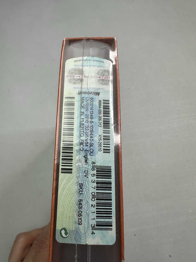 Sealed Microsoft Outlook 2010 for Windows (Old Version - NOT for Windows 10/11)