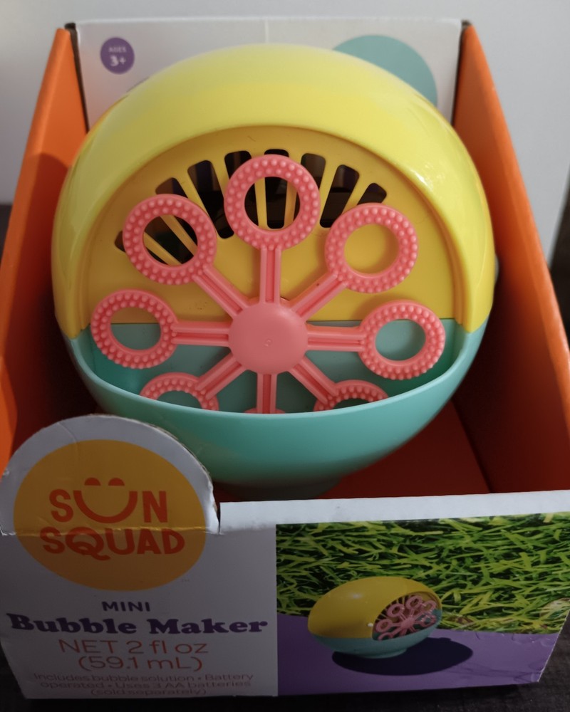 Sun Squad Mini Bubble Maker Fun Bubble Toy NEW