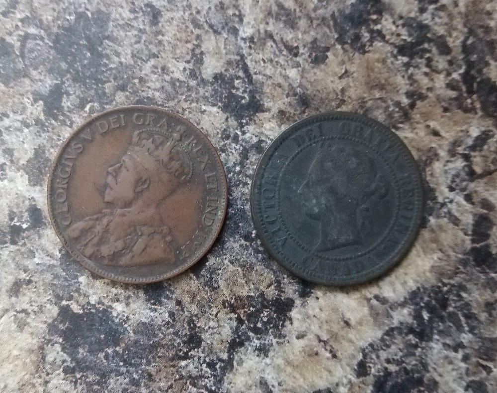 Two One Cent Canada 1882 and 1920