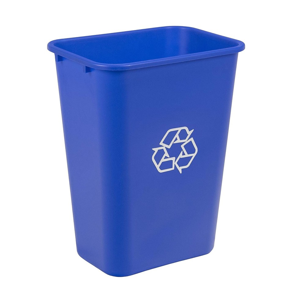 Rectangular Commercial Office Wastebasket, Easy to Clean, Lightweight