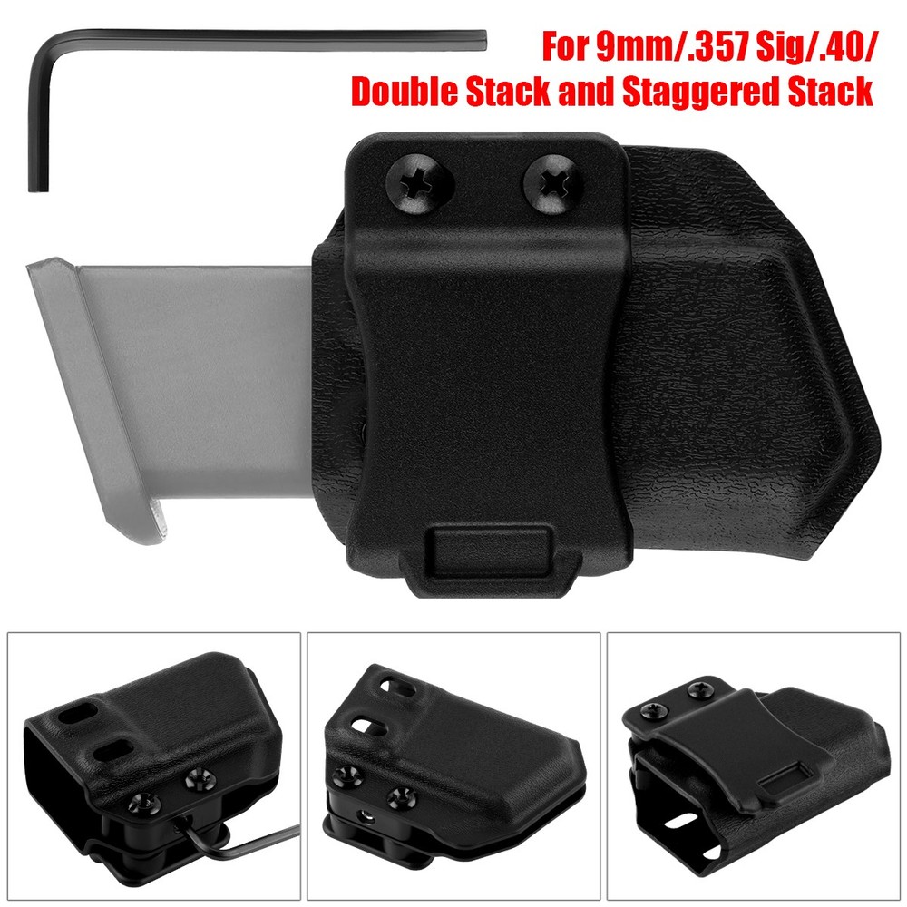 Ambidextrous OWB Mag Holder Horizontal For Double Stack 9mm/.40/.357 Polymer New