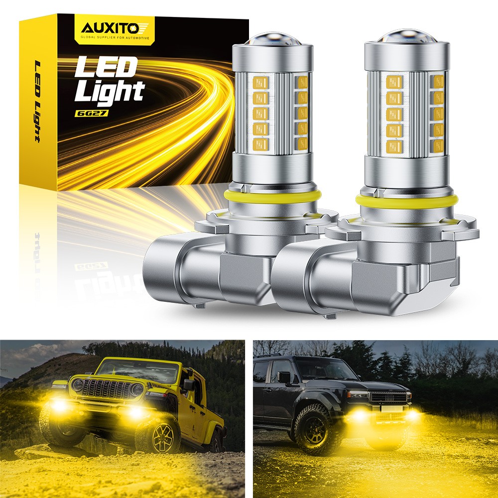 3000K Yellow LED Fog Light Bulbs 9145 9140 9005 H10 Driving Lamps Bright Kit