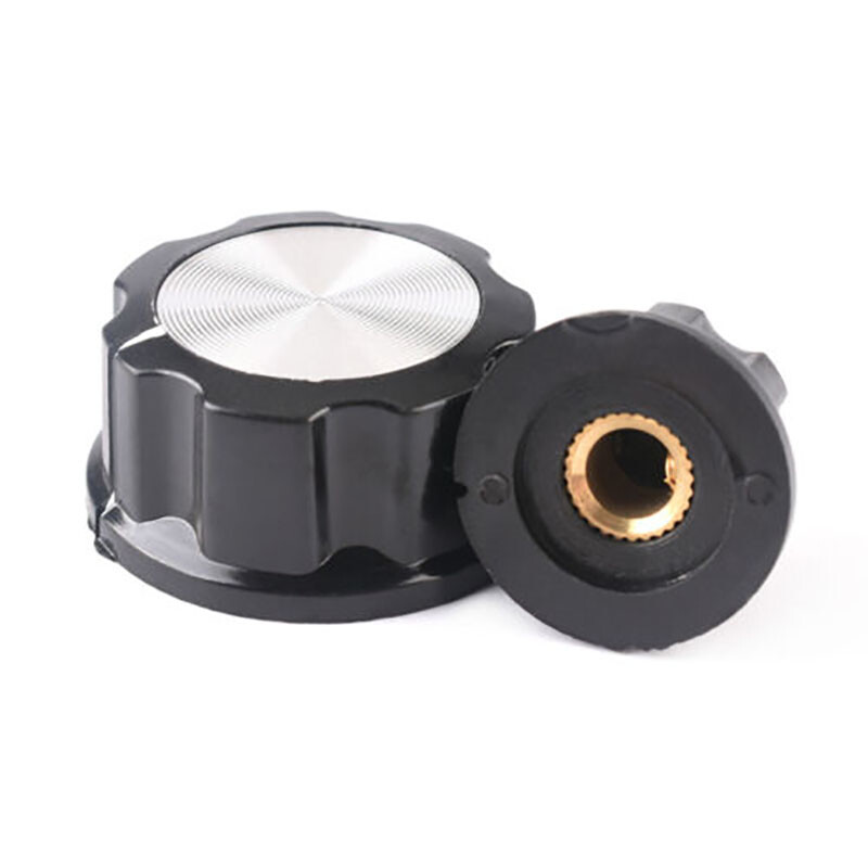 Potentiometer Knob Fluted Rotary Knurled Shaft Volume Control Knobs 19.5-45mm