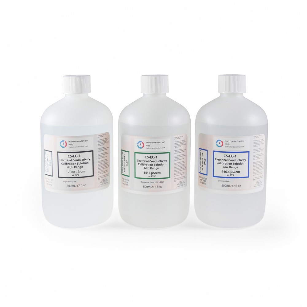 INSTRUMENTATIONHUB Electrical Conductivity Calibration Solution Set (3x500 mL)