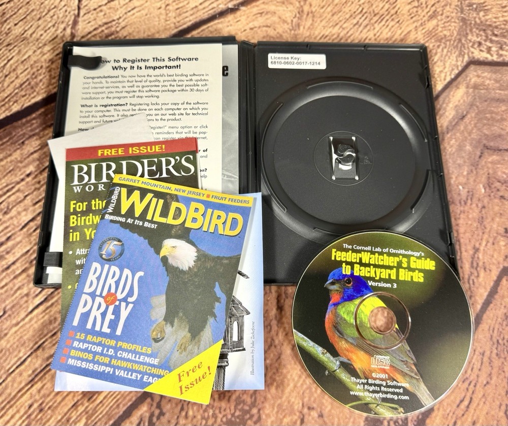 Cornell Lab Feeder Watchers Guide to Backyard Birds Version 3 Thayer CD-ROM,2001