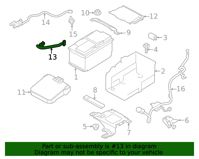 Genuine Ford Positive Cable CV6Z-14300-A