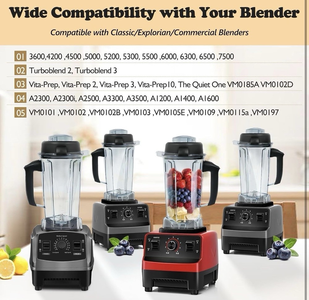 VMIX REPLACEMENT PITCHER 64Oz, Compatible with 20+ MODELS - SEE DISCRIPTION