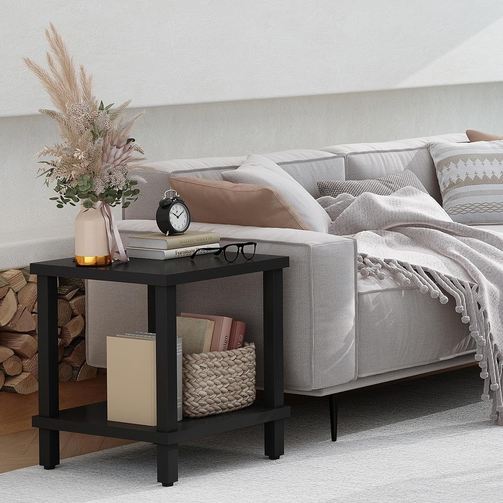 NEW Large End Table Square Side Table Modern Sofa Table 20 Inch Industrial Cof