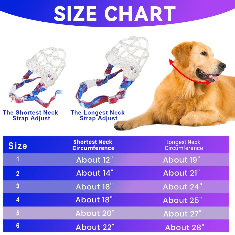Dog Muzzle Basket Muzzle Anti Biting Chewing Sturdy Lightweight Muzzle Allows...