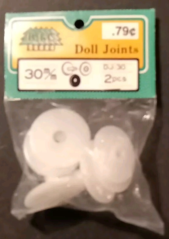 BIC Doll Making Joints 30mm Plastic Crafts Repair White