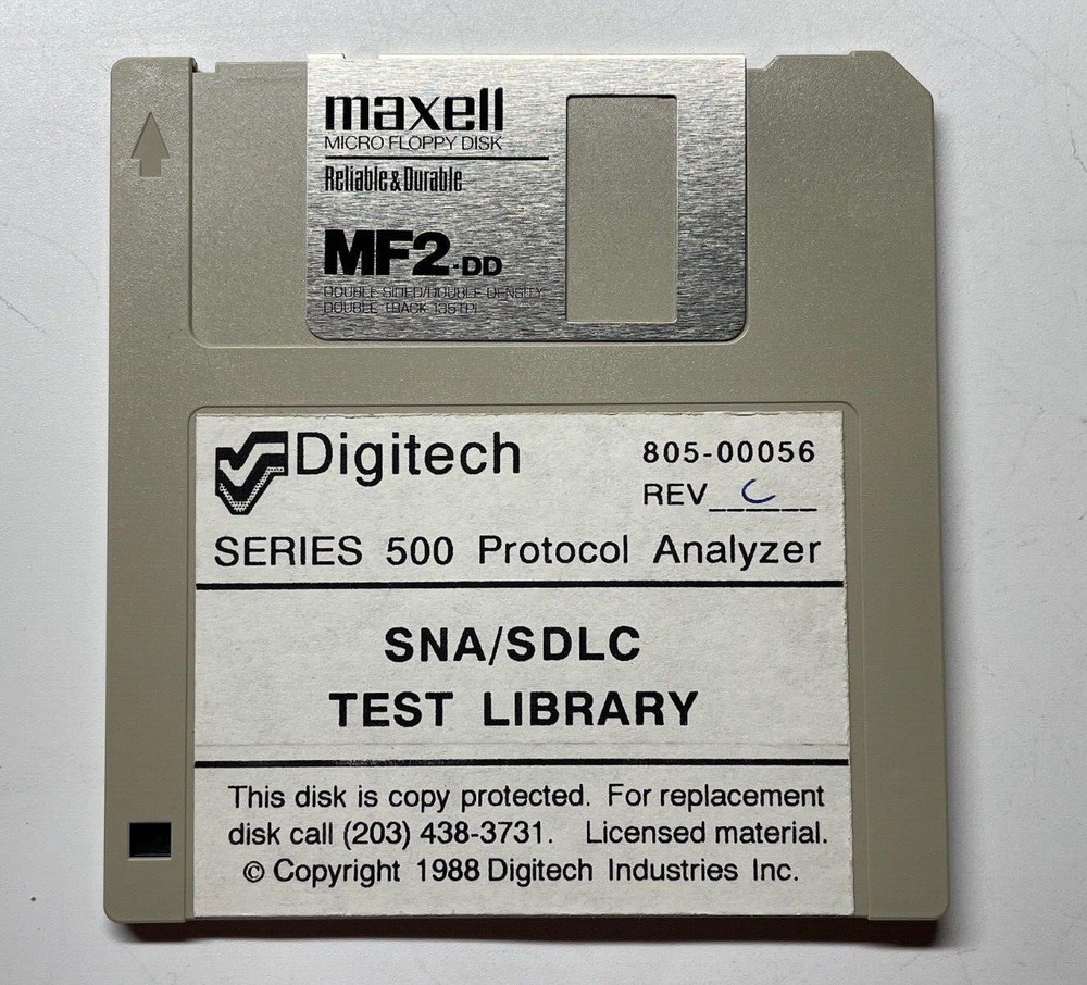 Digitech 805-00056 Series 500 Protocol Analyzer SNA/SDLC Test Library