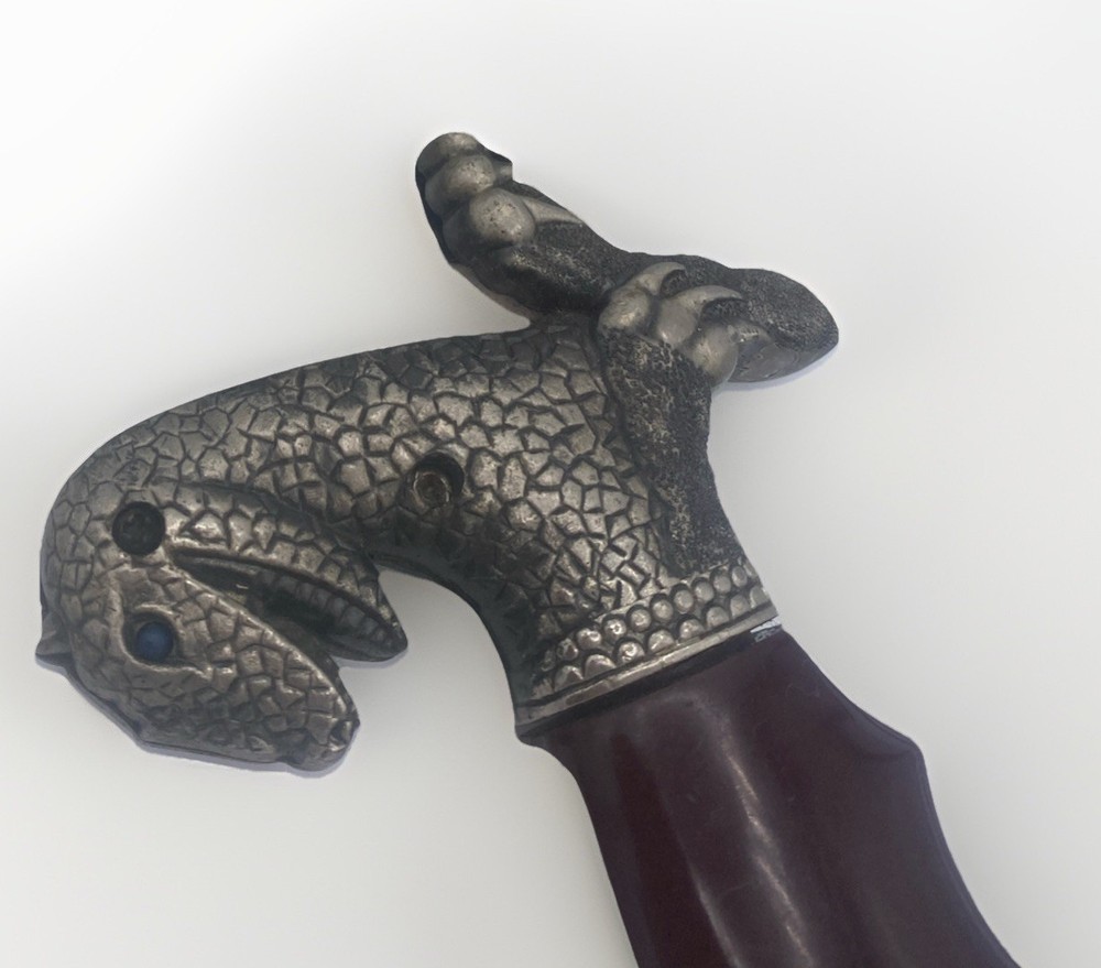 15” Dinosaur/Reptile Handled Fantasy Typhoon Hook Dagger