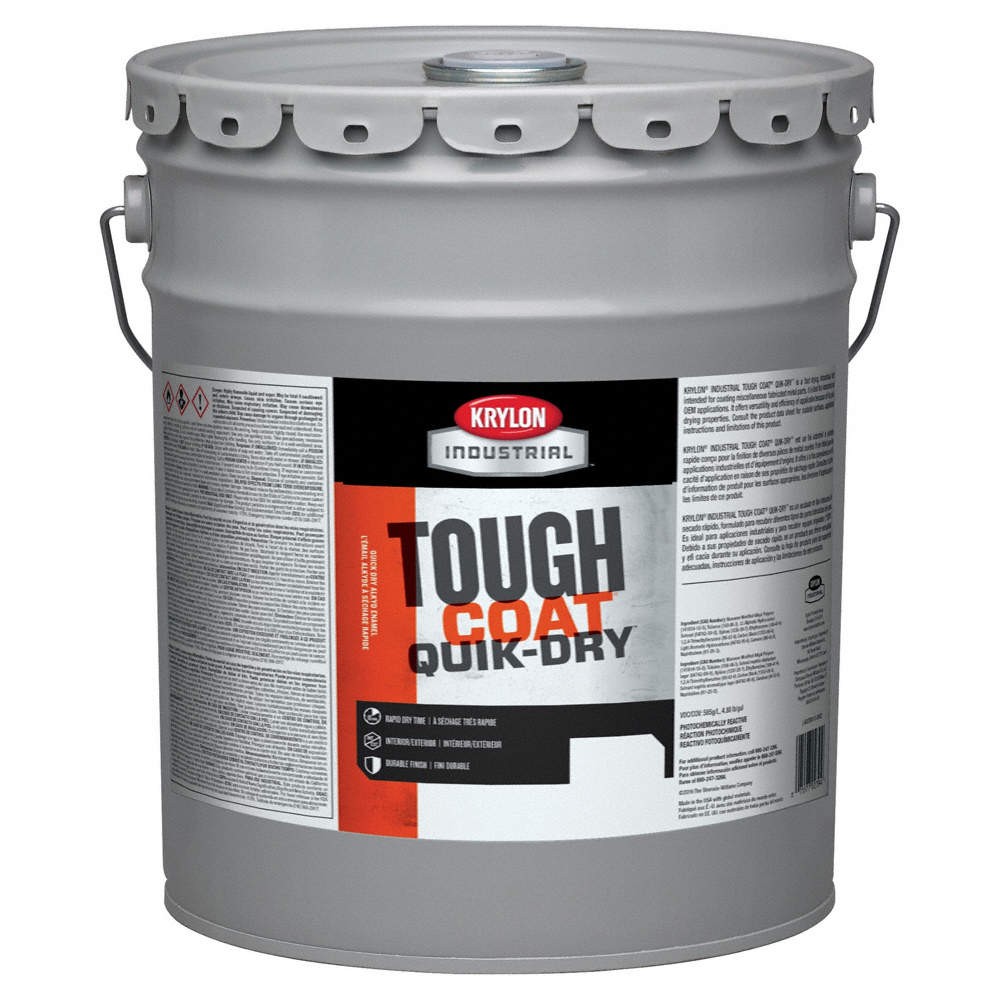 KRYLON  Enamel Paint,Alkyd Enamel,Black,5 gal. 38EJ96