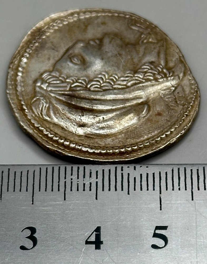 Unique Authentic Beautiful Ancient Roman Greek Solid Silver Coin