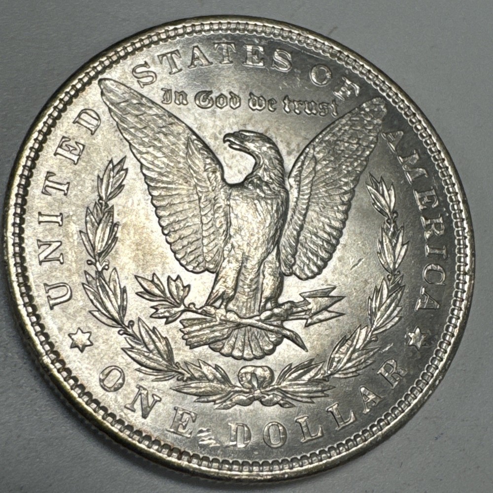 1890 $1 Morgan Silver Dollar Ch BU Uncirculated.
