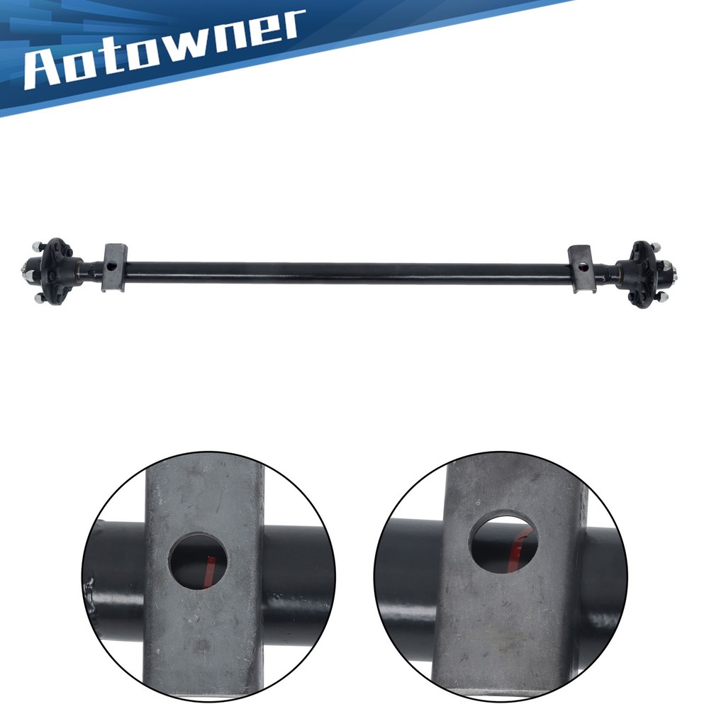 2000 lbs Trailer Axle 5 Lug-4.5" 49" Hub Face 38" Spring Center w/ U Bolt Kits