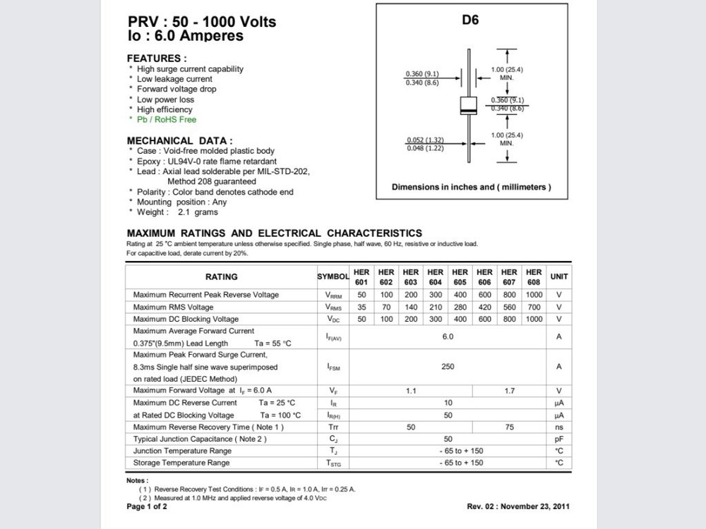 10A10 1000V 10A General Rectifier Diode, 1pc