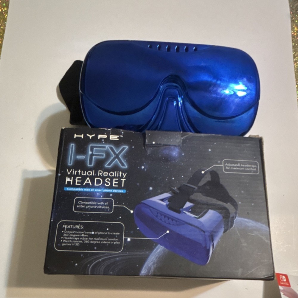 Hype I-FX Smartphone VR Headset Blue Plastic, Adjustable Headstraps