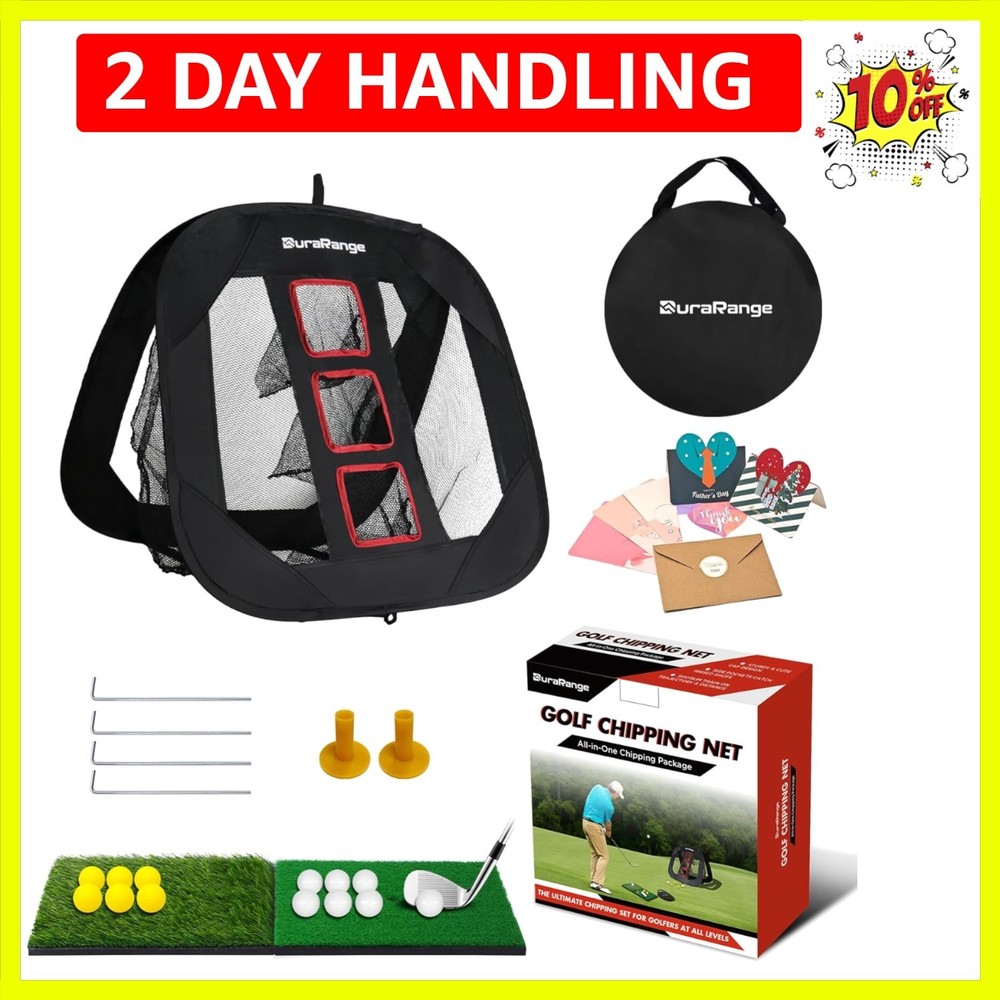 Pop-Up Golf Chipping Net - Ultimate Target Training Chip Aids for Precision &...