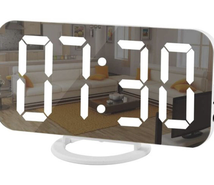 LED Mirror Multifunction Alarm Clock Brand New in Box