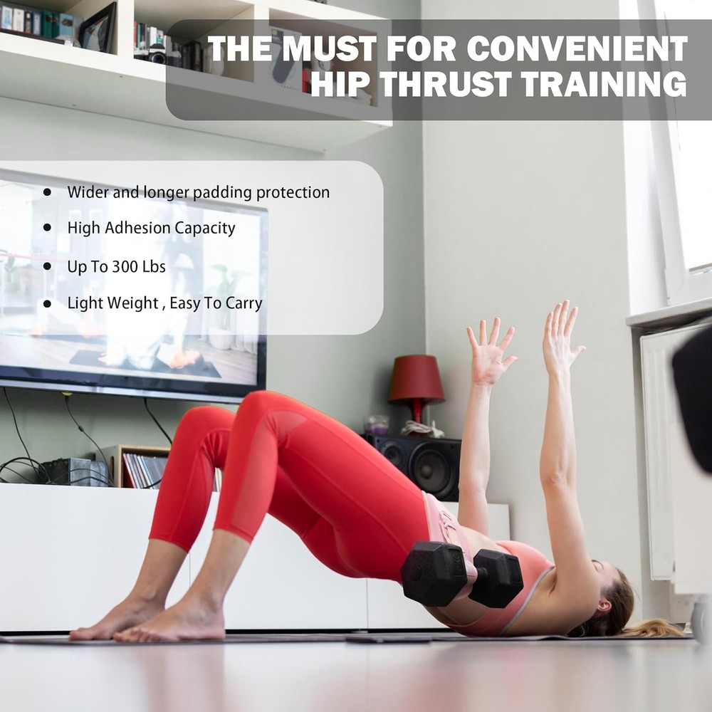 Hip Thrust Belt, Fully Upgraded Hip Thrust Belt for Dumbbells, More Comfortable