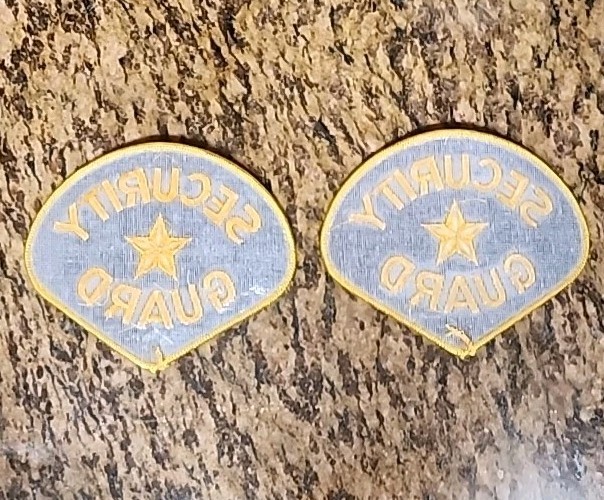 Pair Of Security Guard Patches - Iron On