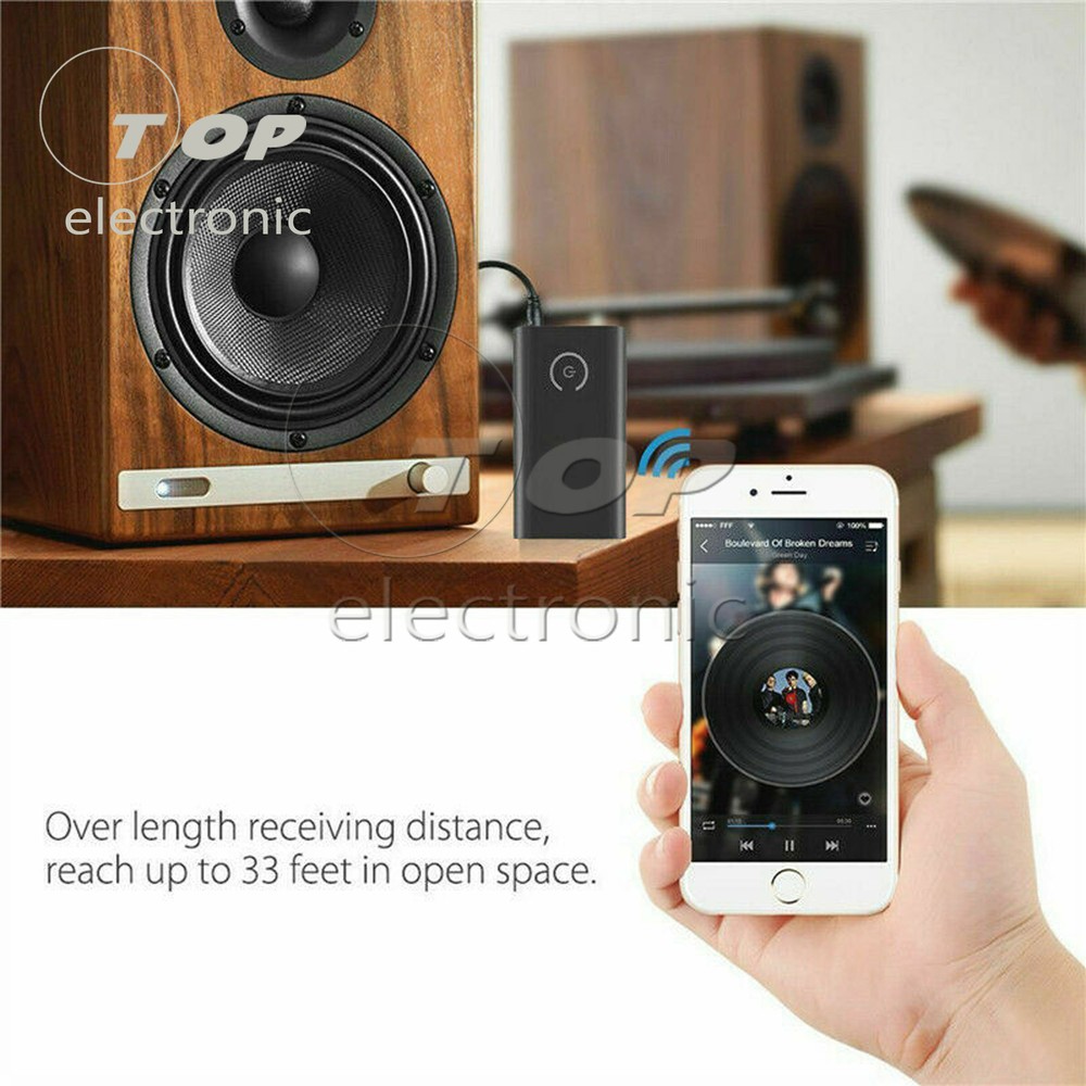 Bluetooth 5.0 Transmitter and Receiver 2-in-1 Wireless Audio Aux 3.5mm Adapter