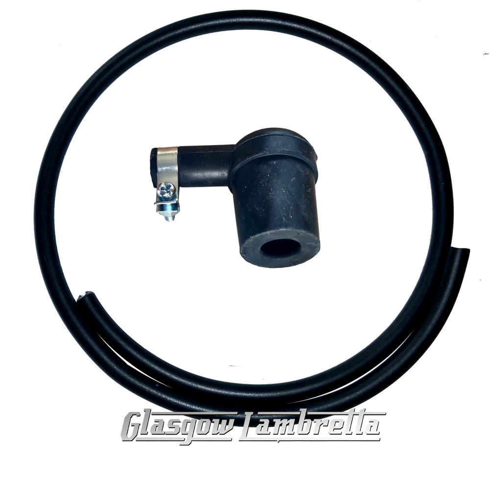 LML / VESPA Scooters BLACK SPARK PLUG SUPPRESSOR CAP + HT CABLE