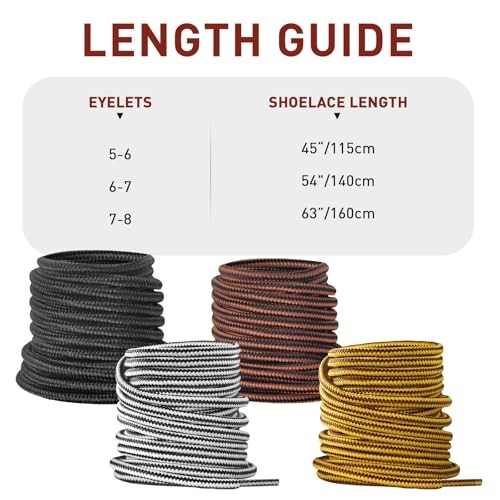 Boot Laces for Thorogood, Round Heavy Duty Shoelaces Replacement Strings for