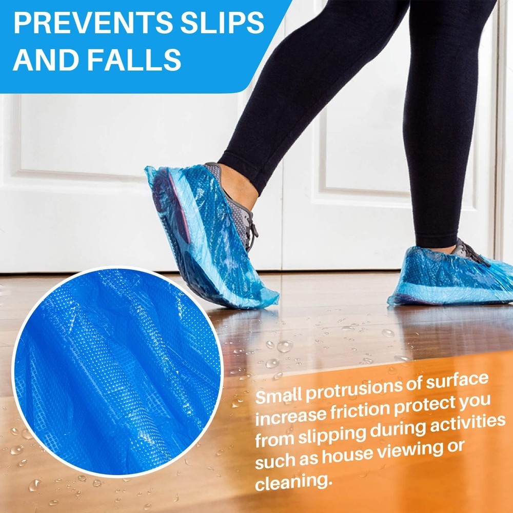 Shoe Covers - Boot Plastic Disposable 60 Pack (30 Pairs)