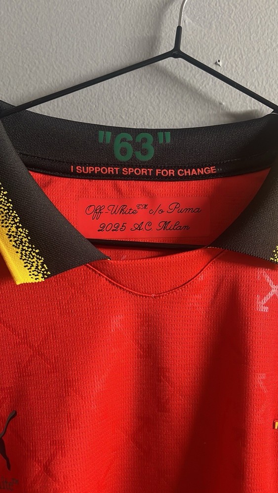 Off - White x Puma AC Milan Jersey Size Large