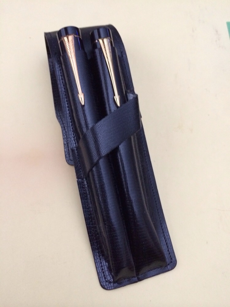 Parker Leather 2 Pen Holder