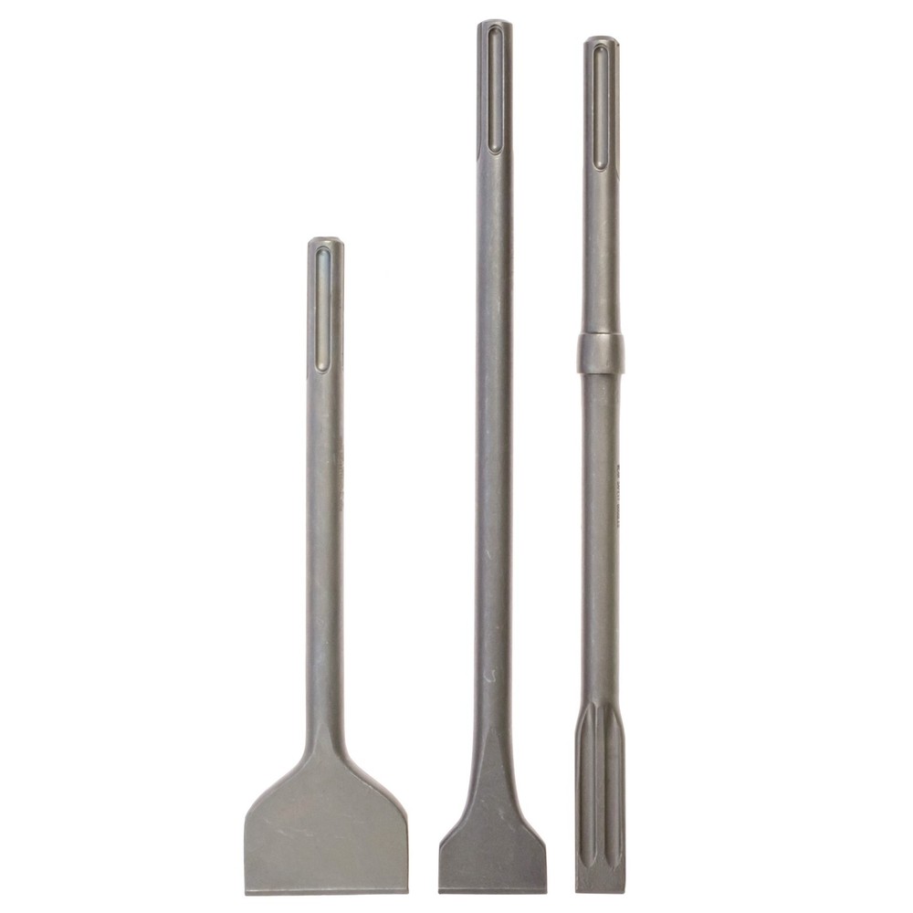 5 PACK- Thinset Removal Bit - 3 Piece SDS Max Chisel Set (15 TOTAL PIECES)