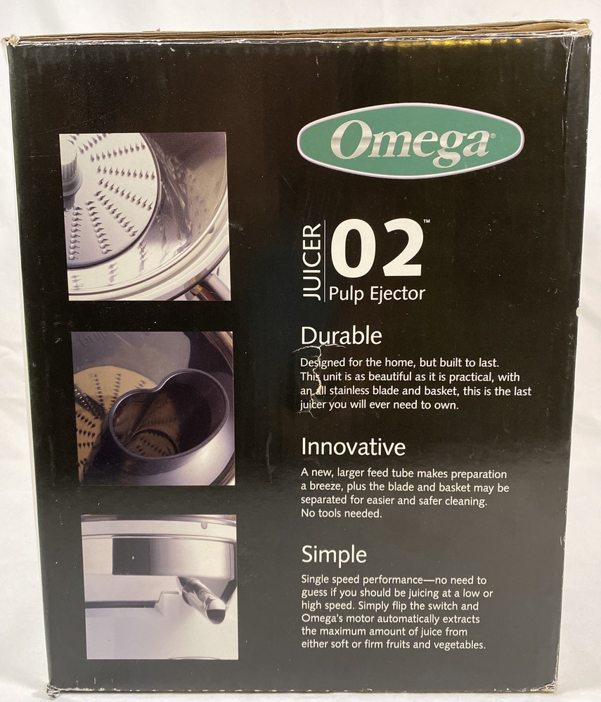 Omega Juicer Model 02 Pulp Ejector - New In box