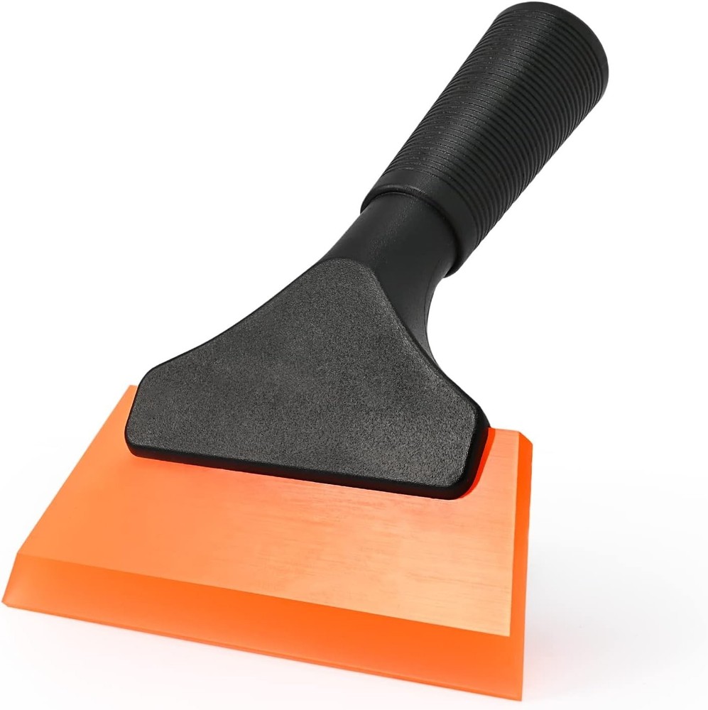 Small Squeegee 5 Inch Rubber Window Tint Windshield Scraper For Car Glass Orange