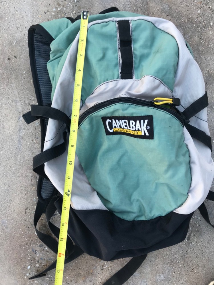 Green & Off Whit Camelbak Hydration Pack Cloud Walker No Bladder Backpack Hiking