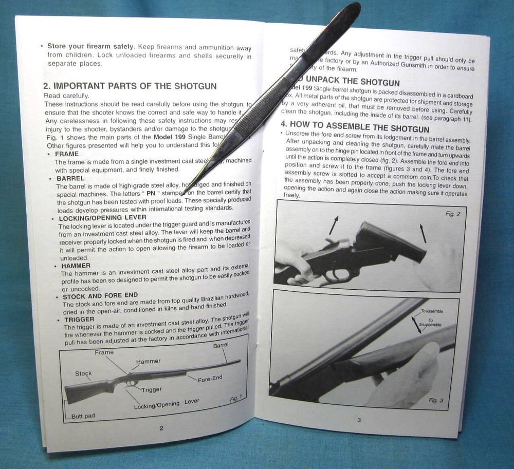 MagTech Single Barrel Model 199 Shotgun Owners Manual