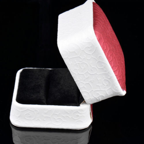 Solid 18K White Gold Natural Diamond Engagment Ring Setting Round 6.5mm