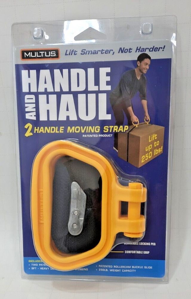 NEW - MULTUS Handle and Haul, 2 Handle Moving Strap - 250 lb. Capacity