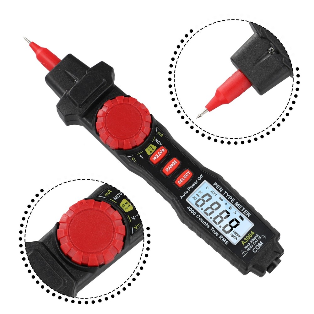 Reliable AC/DC Voltage Test A3004 Digital Multimeter Pen 4000pcs