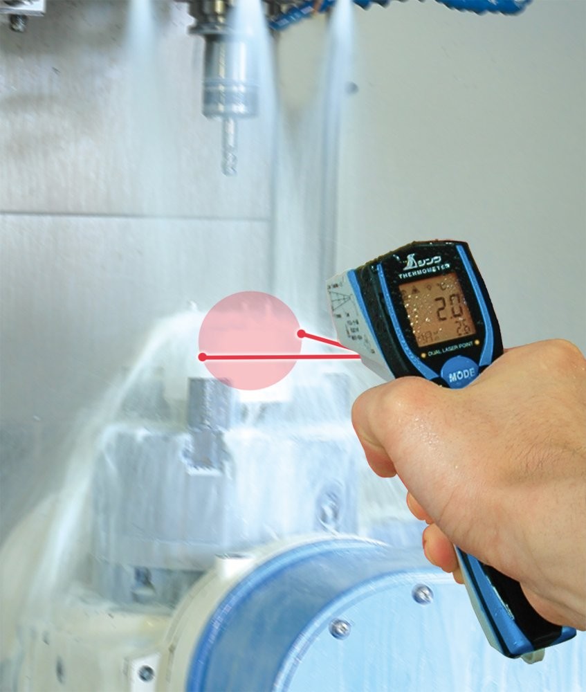 Radiation Thermometer E Dual Laser Point Function Variable Emissivity Type 73036