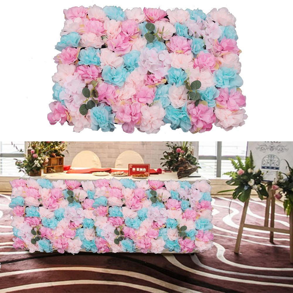 40*60cm Artificial Flower Wall Panels Wall Hydrangea Rose Wedding Backdrop Decor